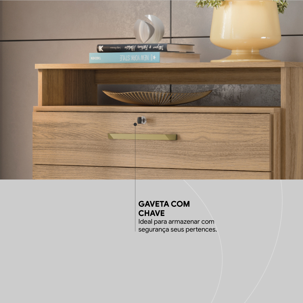 Cômoda Triunfo 5 Gavetas 86 cm - Comoda para Quarto - Demobile
