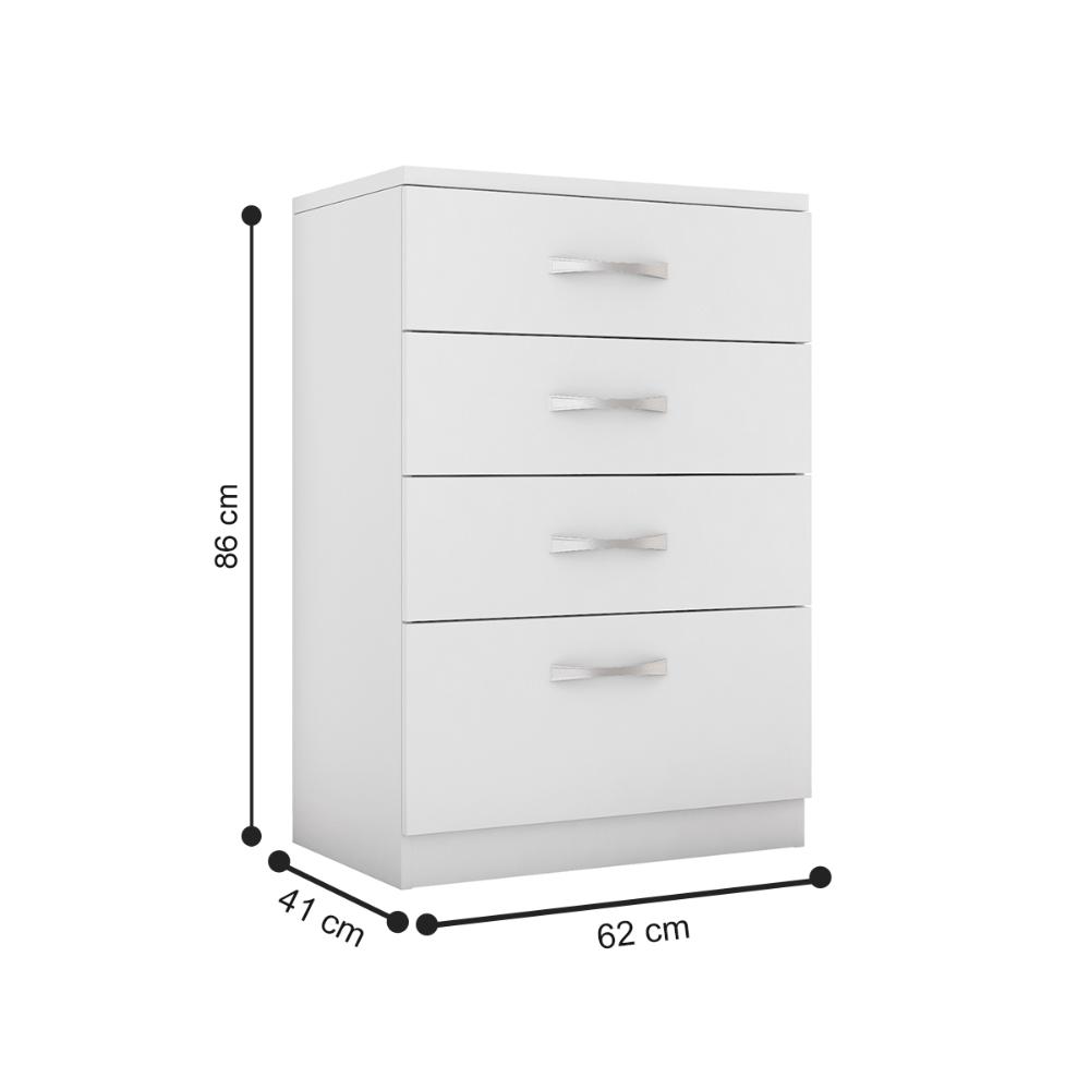 Cômoda e Guarda Roupa Flórida Branco