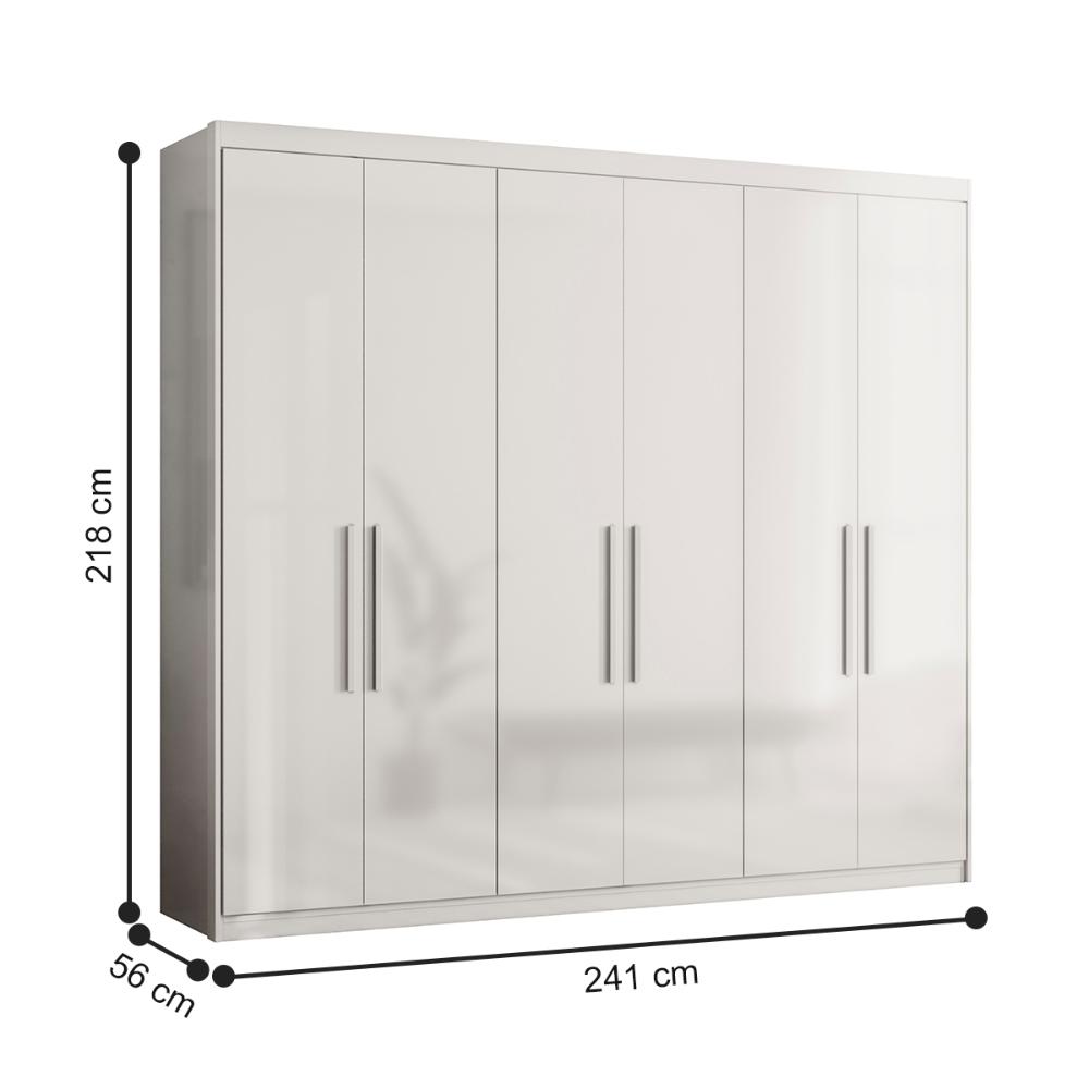 Cômoda e Guarda Roupa Manchester Branco
