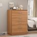 Cômoda para Quarto 4 Gavetas Estrela Amêndola