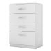 Cômoda para Quarto 4 Gavetas Estrela Branco