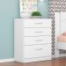 Cômoda para Quarto 4 Gavetas Estrela Branco
