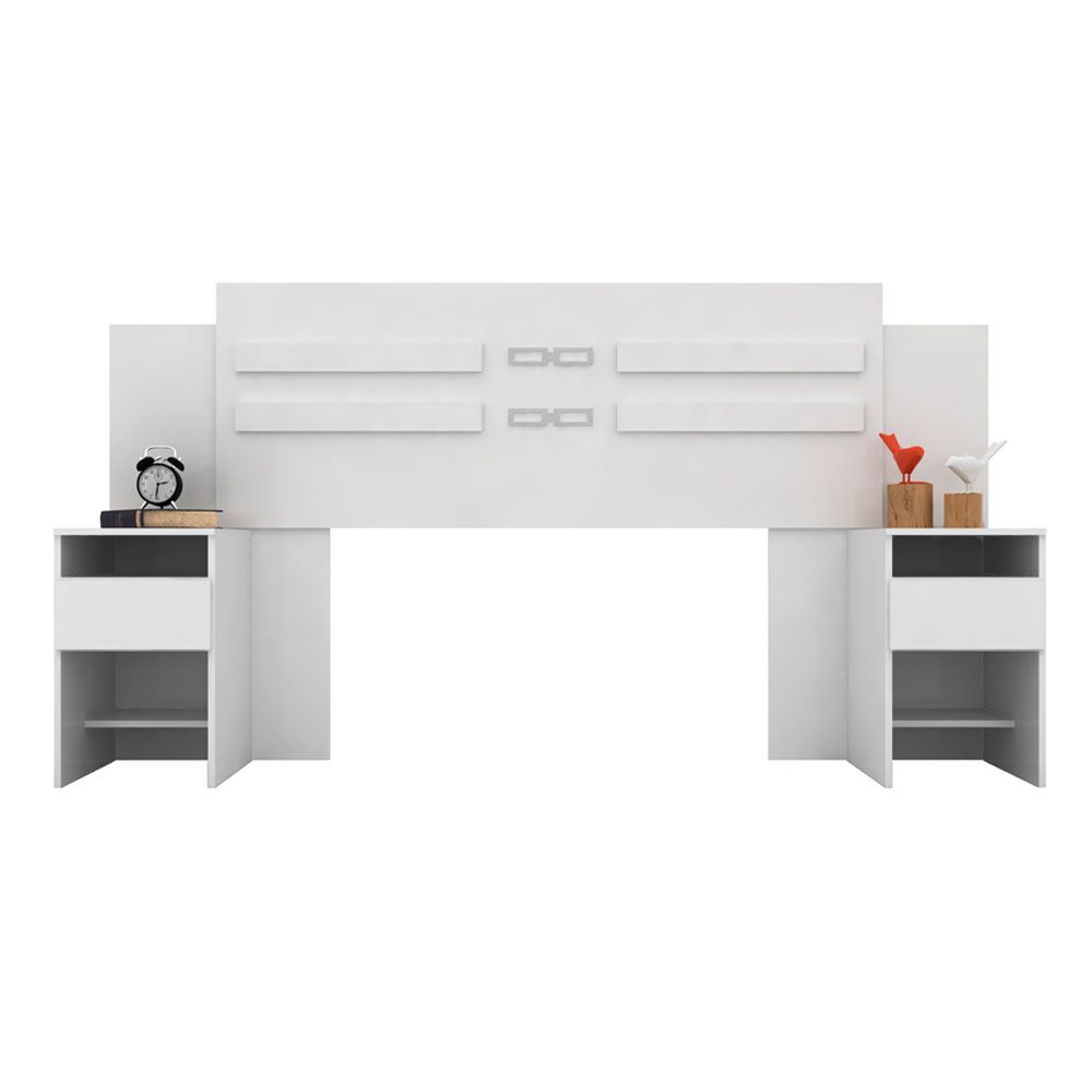 Cabeceira Casal 216cm Triunfo 9590 Branco Demóbile