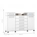 Comoda 7 Gavetas Texas Branco