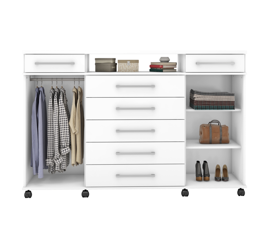 Comoda 7 Gavetas Texas Branco