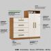 Comoda Sapateira 2 Portas 4 Gavetas 4270 Amendola Off White Demobile