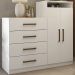 Comoda Sapateira 2 Portas 4 Gavetas 4270 Branco Demobile