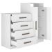 Comoda Sapateira 2 Portas 4 Gavetas 4270 Branco Demobile