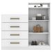 Comoda Sapateira 2 Portas 4 Gavetas 4270 Branco Demobile