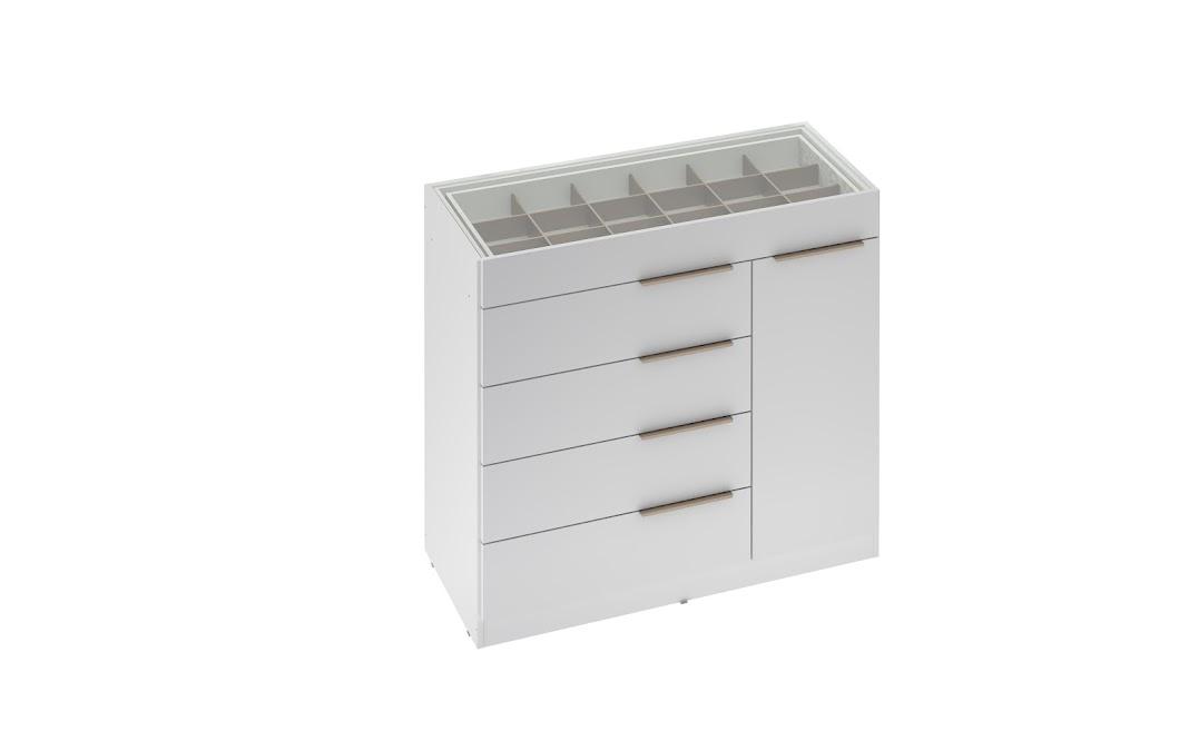 Comoda com Porta Joia 5G Lume Demartez Branca