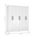 Conjunto Cabeceira e Guarda Roupa Casal Ferrara Branco
