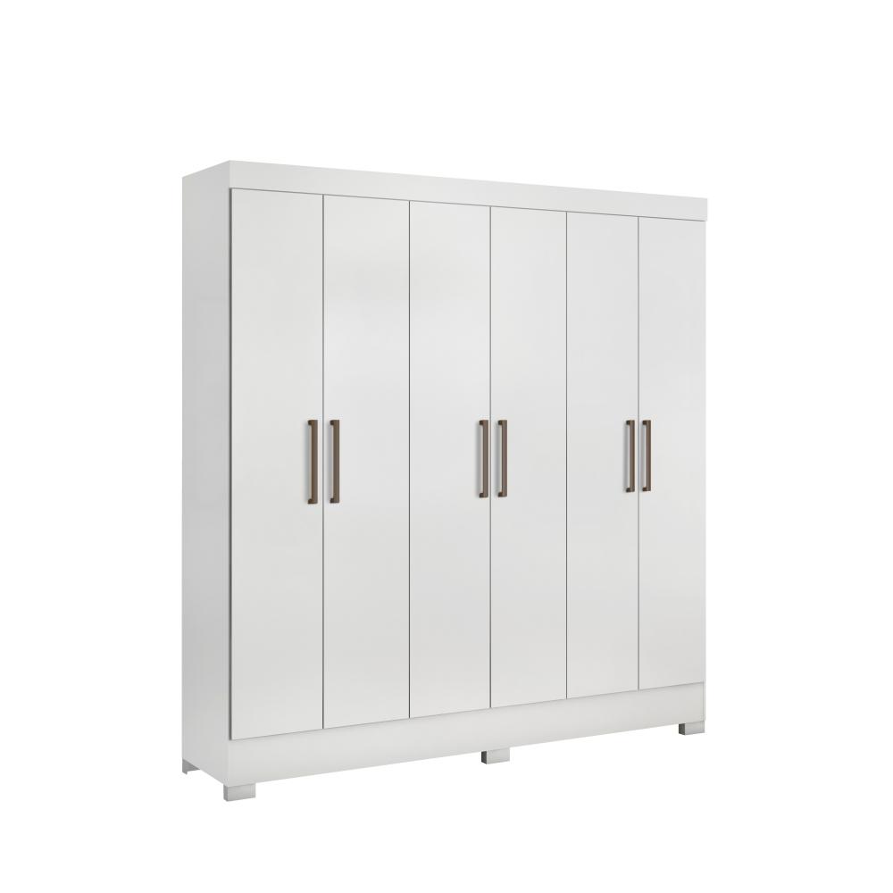 Conjunto Cabeceira e Guarda Roupa Casal Ferrara Branco