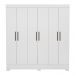 Conjunto Cabeceira e Guarda Roupa Casal Ferrara Branco