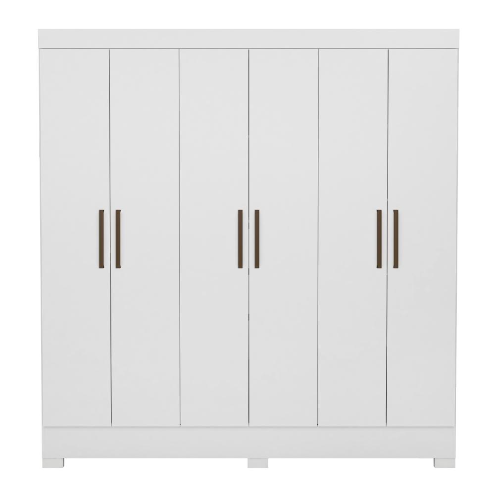 Conjunto Cabeceira e Guarda Roupa Casal Ferrara Branco