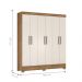 Conjunto Cabeceira e Guarda Roupa Casal Virgina Amendola Off-White