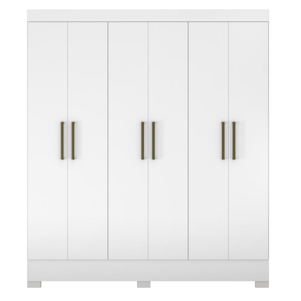Conjunto Cabeceira e Guarda Roupa Casal Virgina Branco