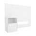 Conjunto Cabeceira e Guarda Roupa Ravenna Branco
