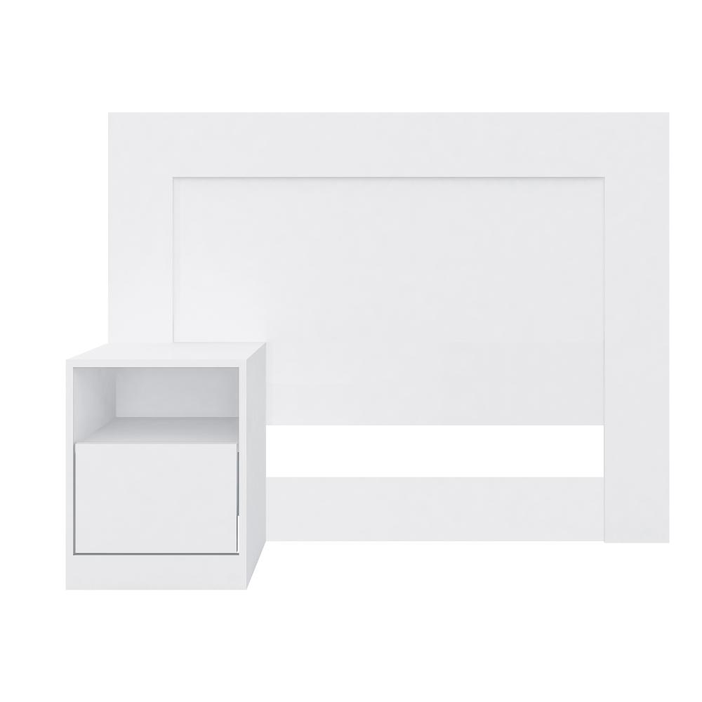 Conjunto Cabeceira e Guarda Roupa Ravenna Branco