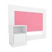 Conjunto Cabeceira e Guarda Roupa Vicenza Branco Rosa