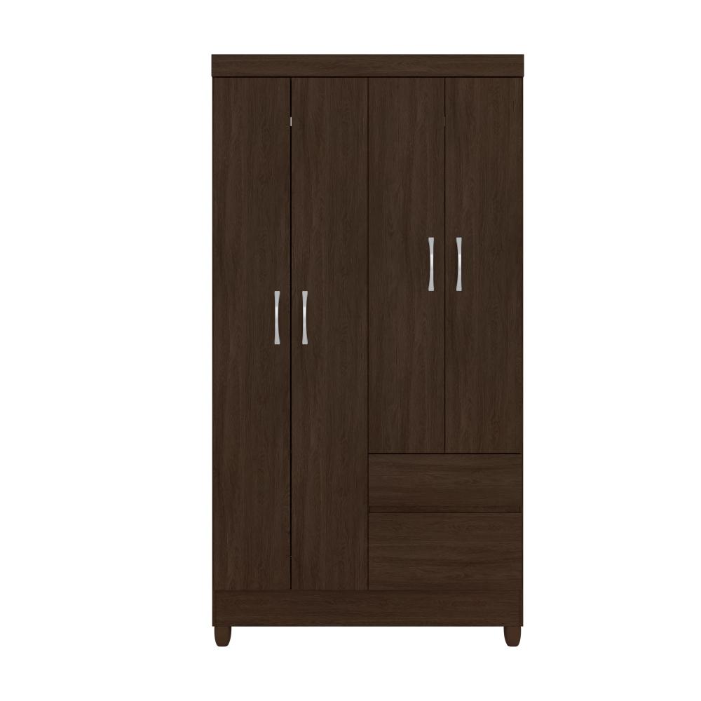 Conjunto Cabeceira e Guarda Roupa Vicenza Ébano
