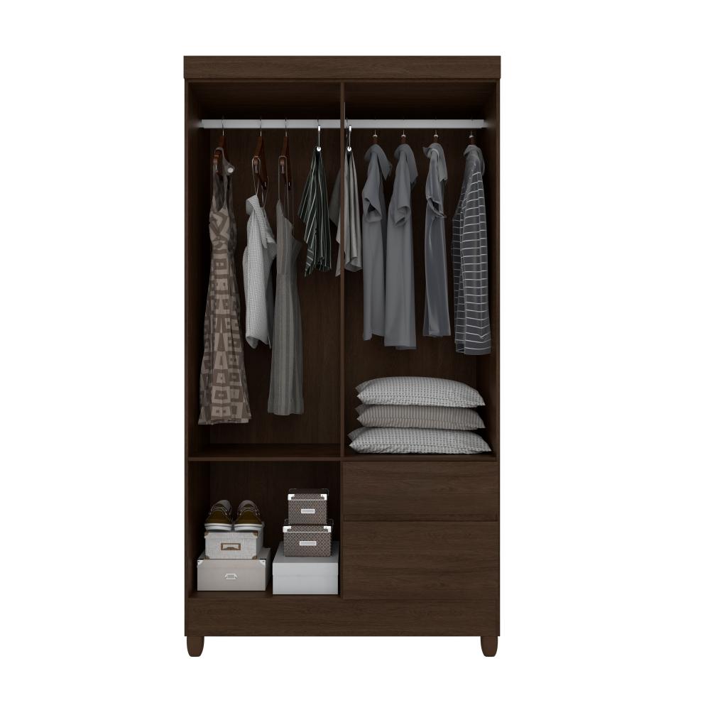 Conjunto Cabeceira e Guarda Roupa Vicenza Ébano