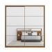 Conjunto Quarto Guarda Roupa com 2 Espelhos e Comoda Napolis Amendola