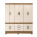 Conjunto Quarto Guarda Roupa e Comoda Emilia Amendola Off-White