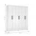 Conjunto Quarto Guarda Roupa e Comoda Ferrara Branco