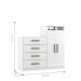 Conjunto Quarto Guarda Roupa e Comoda Ferrara Branco