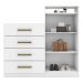 Conjunto Quarto Guarda Roupa e Comoda Ferrara Branco