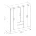 Conjunto Quarto Guarda Roupa e Comoda Forggia Branco