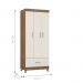 Conjunto Quarto Guarda Roupa e Comoda Jones Amendola Off-White