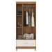 Conjunto Quarto Guarda Roupa e Comoda Jones Amendola Off-White