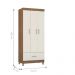 Conjunto Quarto Guarda Roupa e Comoda Jones Amendola Off-White