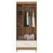 Conjunto Quarto Guarda Roupa e Comoda Jones Amendola Off-White