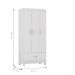 Conjunto Quarto Guarda Roupa e Comoda Jones Branco