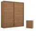 Conjunto Quarto Guarda Roupa e Comoda Napolis Amendola