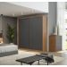 Conjunto Quarto Guarda Roupa e Comoda Napolis Amendola Grafito