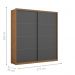 Conjunto Quarto Guarda Roupa e Comoda Napolis Amendola Grafito
