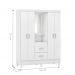 Conjunto Quarto Guarda Roupa e Comoda Ravenna Branco