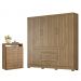 Conjunto Quarto Guarda Roupa e Comoda Trieste Amendola