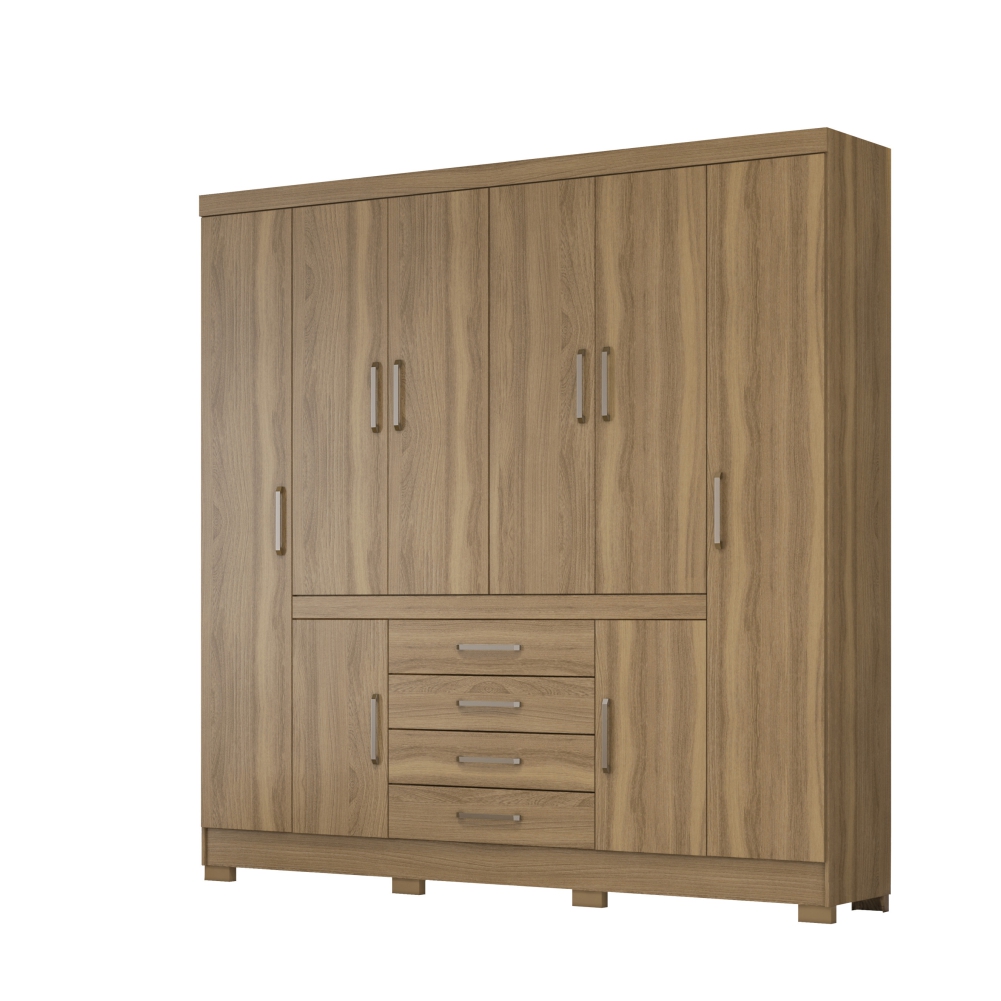 Conjunto Quarto Guarda Roupa e Comoda Trieste Amendola