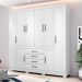 Conjunto Quarto Guarda Roupa e Comoda Trieste Branco