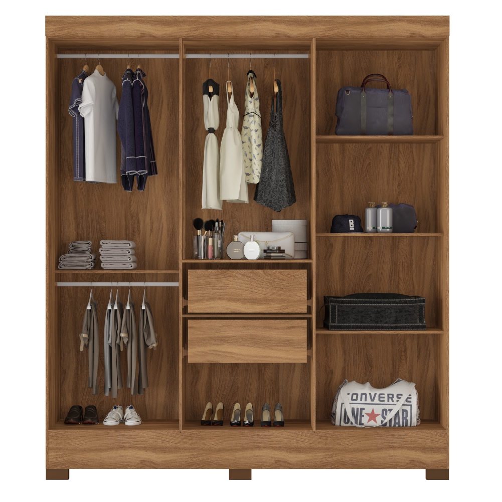 Conjunto Quarto Guarda Roupa e Comoda Virgina Amendola