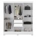 Conjunto Quarto Guarda Roupa e Comoda Virgina Branco