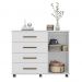 Conjunto Quarto Guarda Roupa e Comoda Virgina Branco