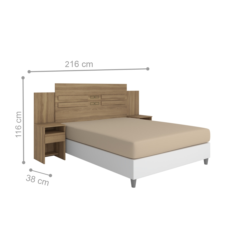 Conjunto Quarto de Casal Completo Ferrara Amendola Off-White