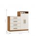 Conjunto Quarto de Casal Completo Ferrara Amendola Off-White