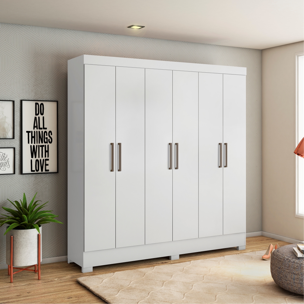 Conjunto Quarto de Casal Completo Ferrara Branco