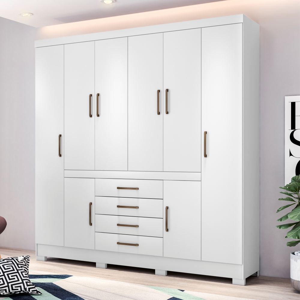 Conjunto Quarto de Casal Completo Trieste Branco